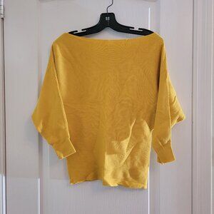 Dynamite Women's Yellow Boatneck Dolman Batwing